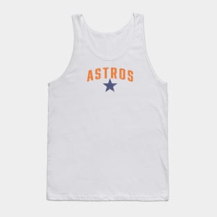 Astros Solid distressed Tank Top